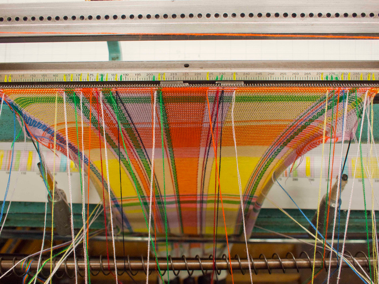 Knitting machines at Caerlee Mills